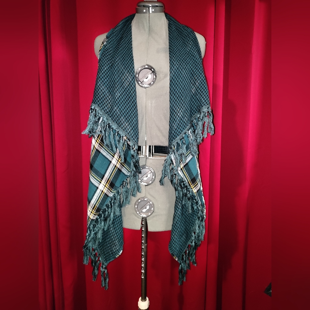 Plaid flannel looking vest